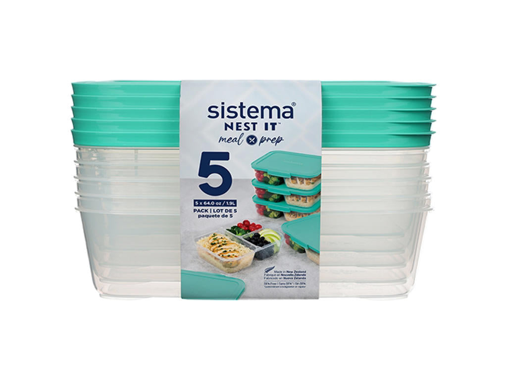 Produktbillede af Sistema Meal Prep 5Pack 1,9L i premium kvalitet