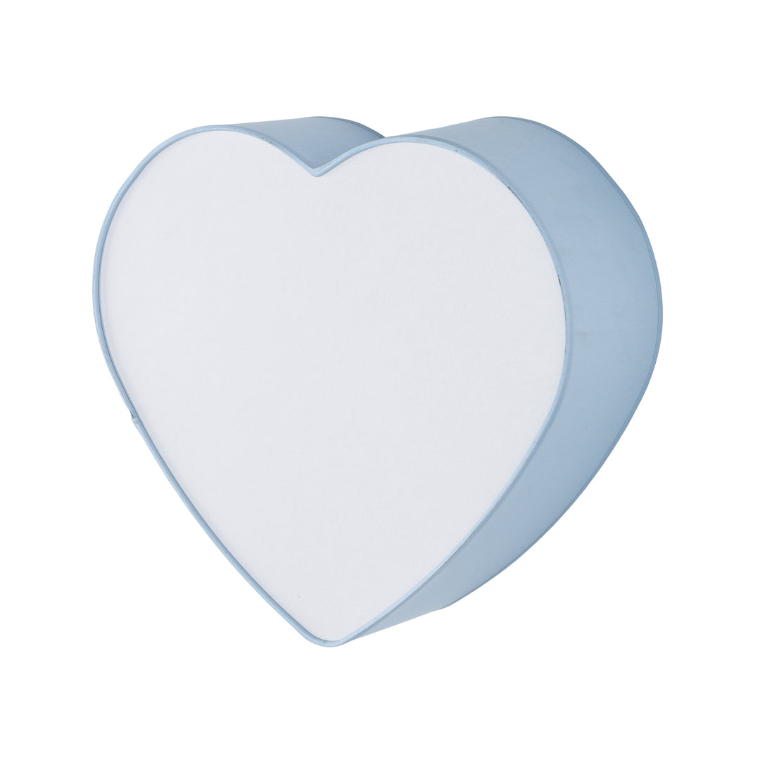 TK Heart børnelampe blå stof og hvid plastik/metal