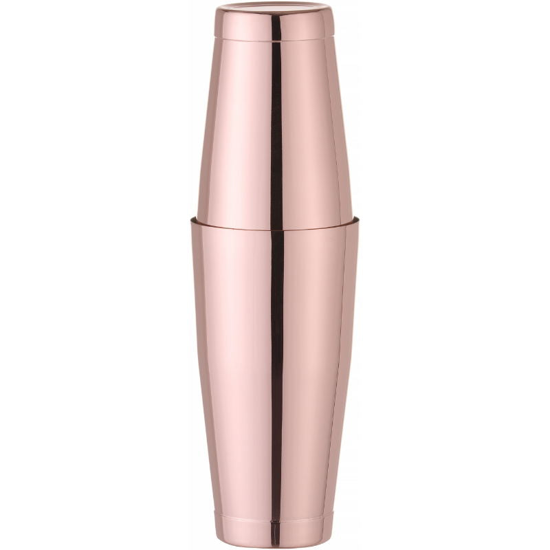 Produktbillede af Tin-on-tin Boston Shaker 0,6 0,8 l Rustfrit Stål Kobberlook på tilbud – premium kvalitet og detaljer