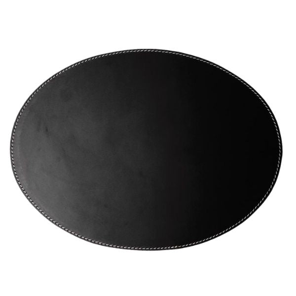 Produktbillede af Dækkeserviet Oval 35x48cm Sort på tilbud – premium kvalitet og detaljer