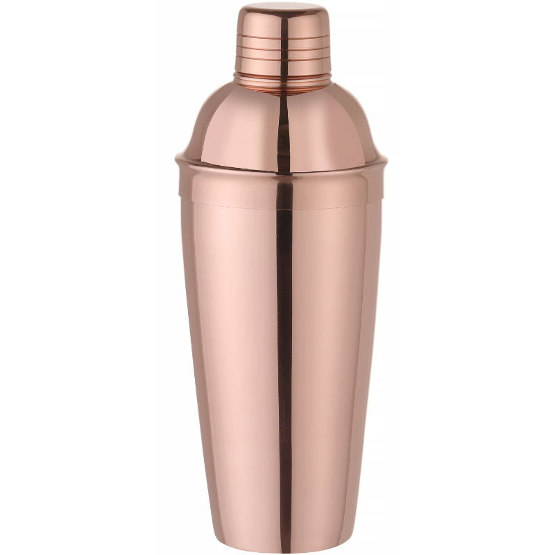 Produktbillede af Cobbler Shaker 3-delt 0,75 l Rustfrit Stål Kobberlook på tilbud – premium kvalitet og detaljer