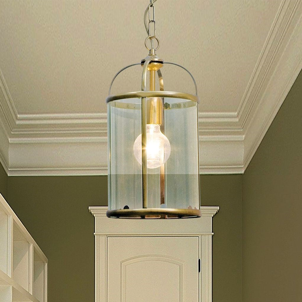 Produktbillede af Glamour loftlampe i bronze og glas diameter 20 cm. på tilbud i høj kvalitet