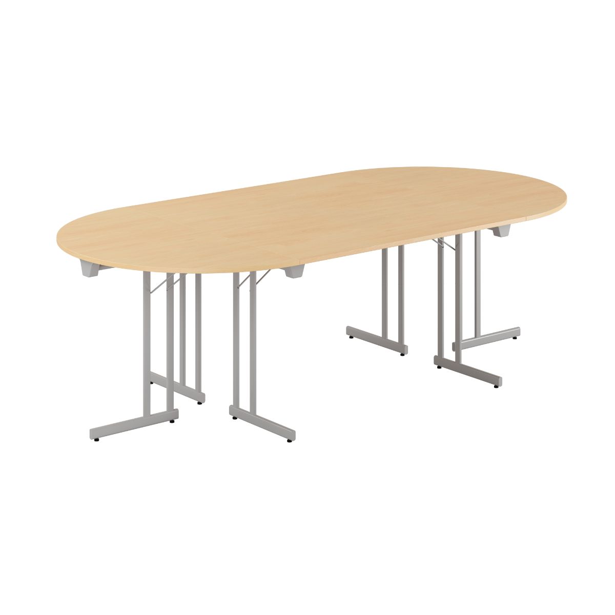 Produktbillede af Konferencebord 240x120cm Sammenklappeligt bord Bøg-grå på tilbud
