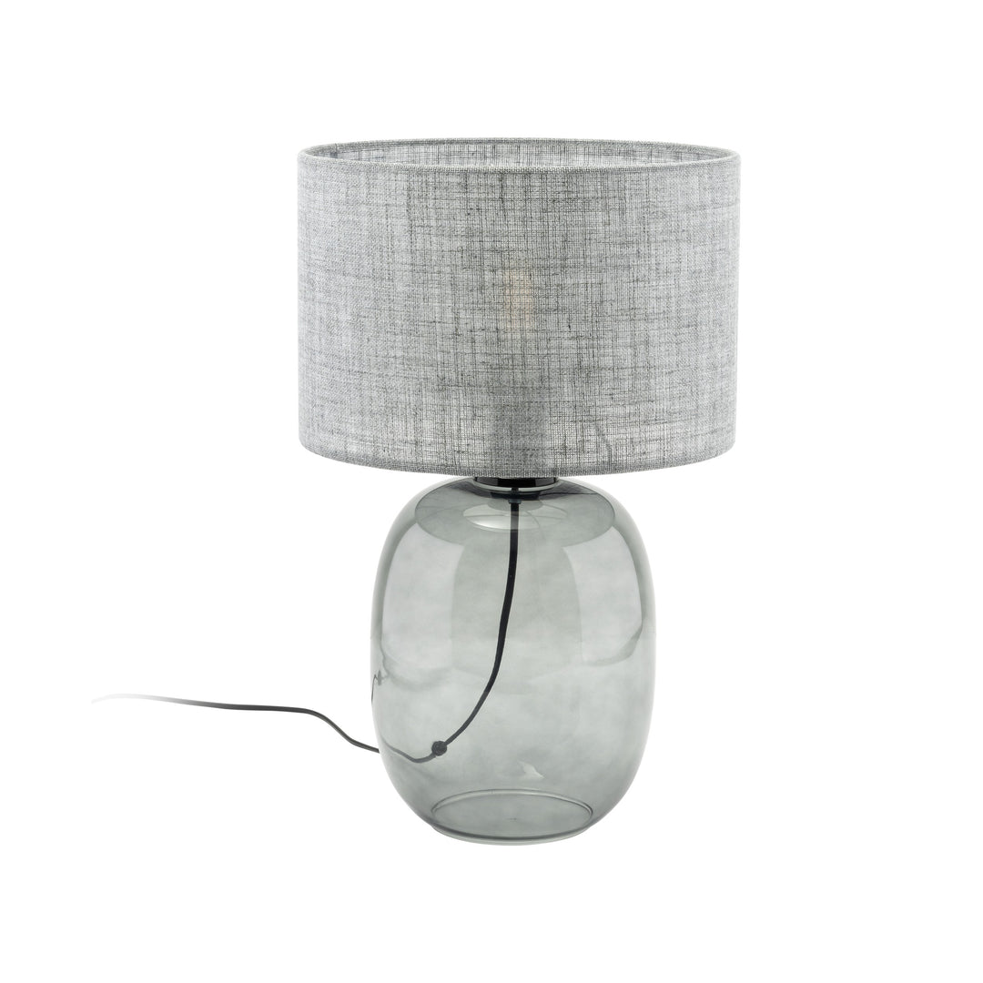 TK Melody bordlampe grafit stof og grafit glas