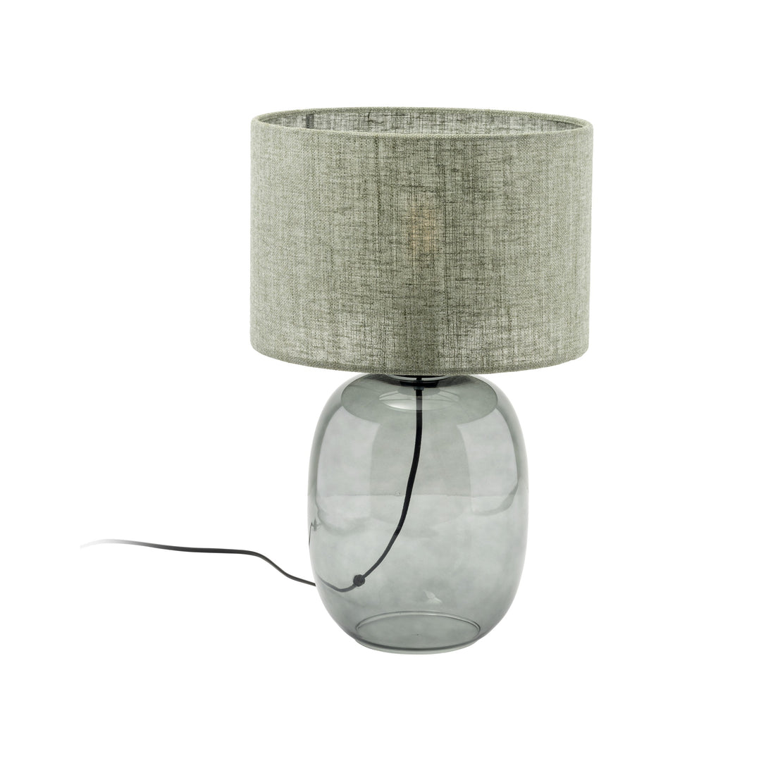 TK Melody bordlampe grøn stof og grafit glas