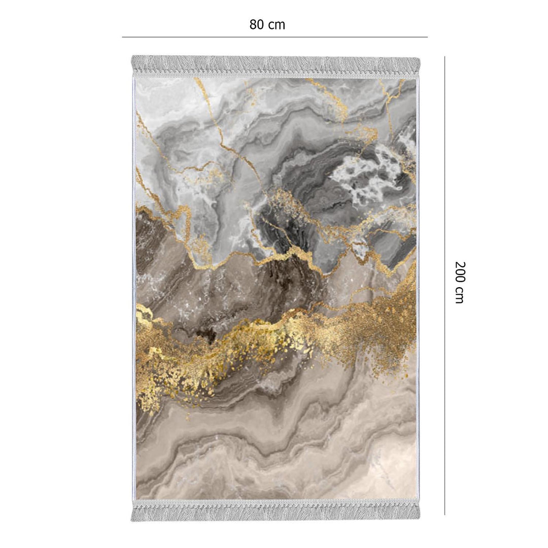 TEPPI Els2375 Hall gulvtæppe rektangulær multifarvet fløjl stof 80x200