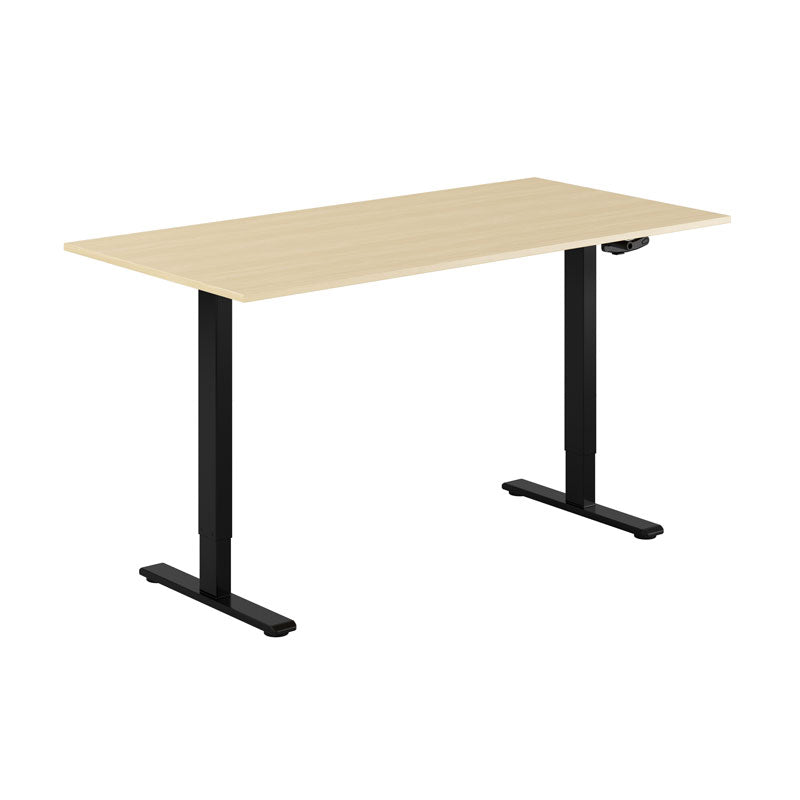 Produktbillede af ECO Hæve/Sænkebord manuelt 160x80cm Birk-sort på tilbud