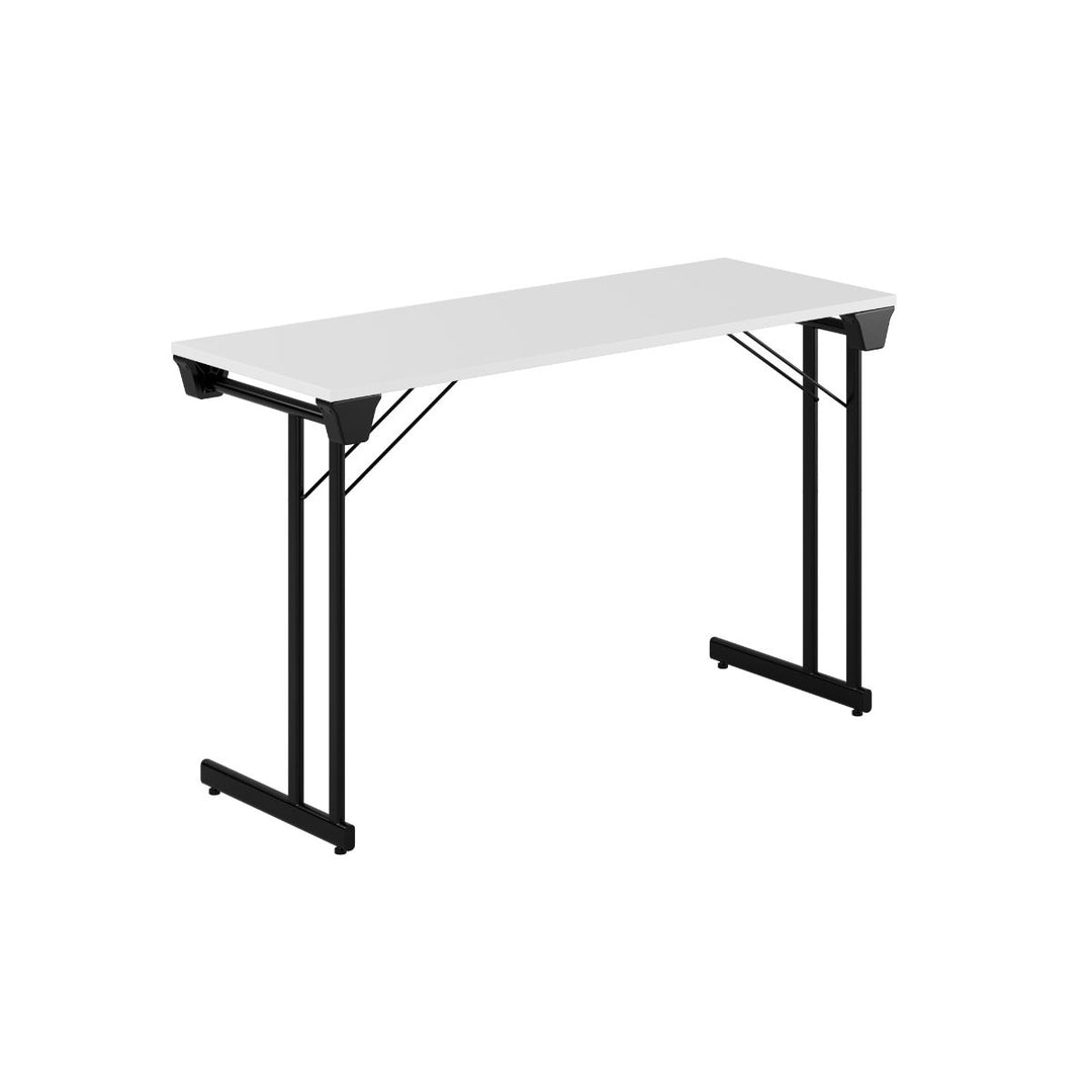 Produktbillede af Kongress Style 120x45cm Sammenklappeligt bord Hvid-sort på tilbud
