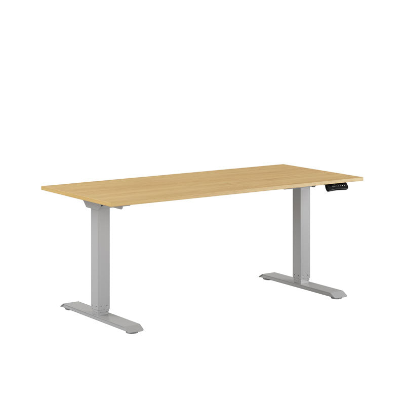 Produktbillede af Premium Hæve/Sænkebord m/2 motorer 160x70cm Bøg-hvid på tilbud