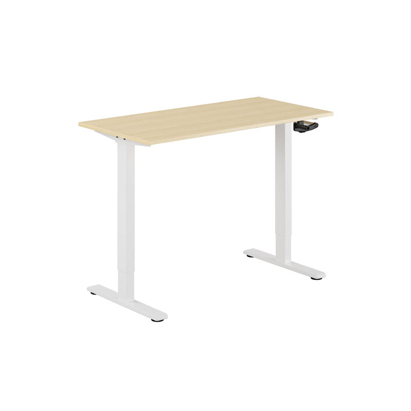 Produktbillede af ECO Hæve/Sænkebord manuelt 120x60cm Birk-hvid på tilbud