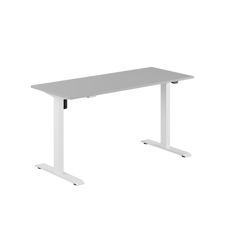 Produktbillede af EASY Hæve/Sænkebord m/1 motor 140x60cm Grå-hvid på tilbud