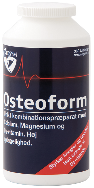 Stort online udvalg i BioSym Osteoform 360 tabl. ❤ Biosym ❤ Hurtig levering: 1 - 2 Hverdage og gratis fragt v/køb over 295 kr. GLS til pakkeshop ❤ Varenummer: HG-16606 og barcode / Ean: 5705380167057 på lager - Kæmpe udvalg i Sundhed - Over 350 kendte brands på udsalg