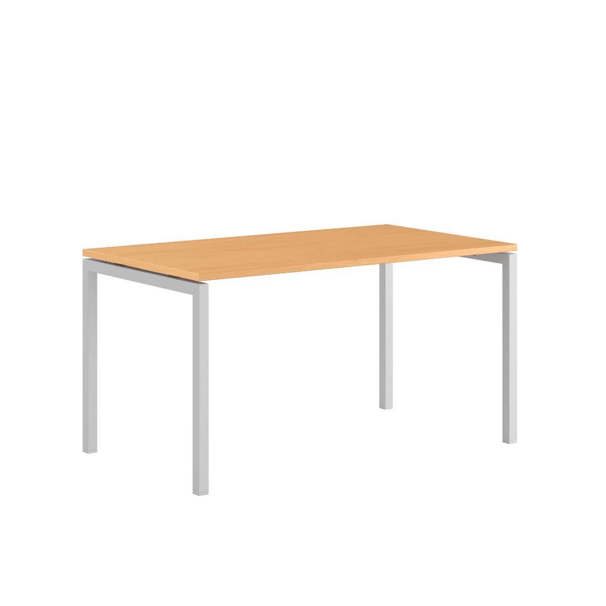 Produktbillede af Luna U Bord 140x80cm Bøg-hvid på tilbud