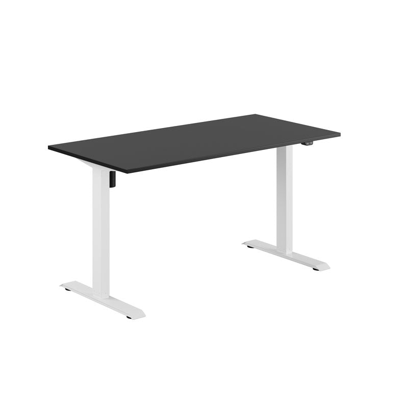 Produktbillede af EASY Hæve/Sænkebord m/1 motor 140x70cm Sort-hvid på tilbud