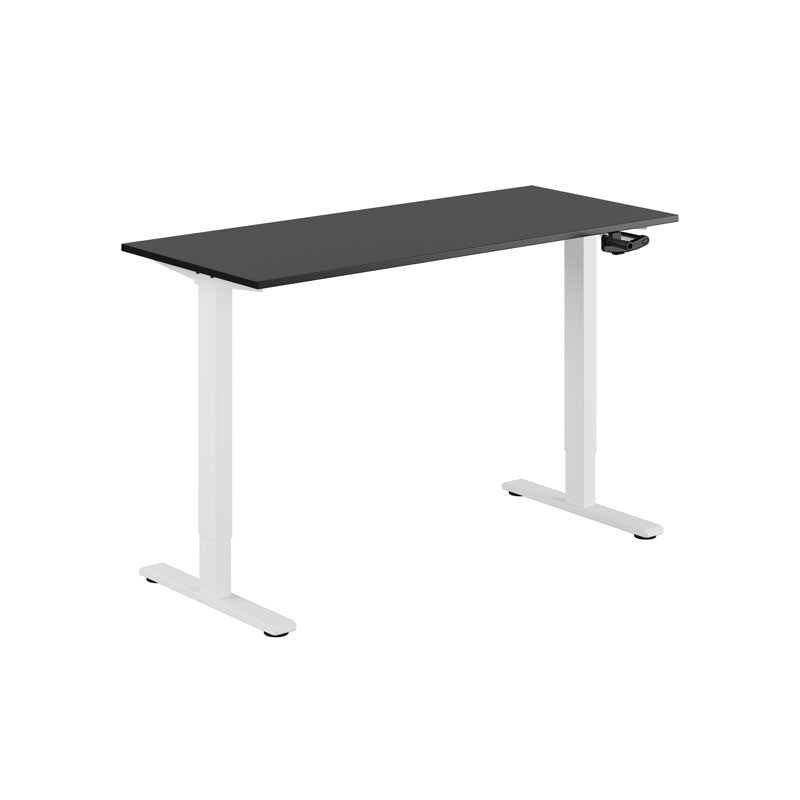 Produktbillede af ECO Hæve/Sænkebord manuelt 140x60cm Sort-hvid på tilbud