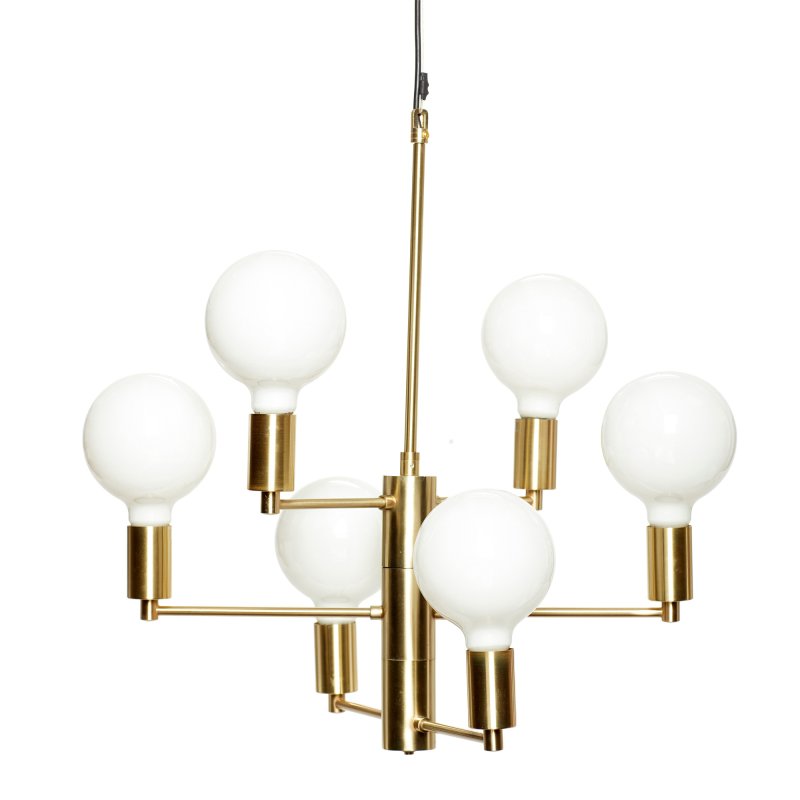 Hübsch Interiør Balance - Loftlampe i messing - 6 armet ❤ Stort online udvalg i Hübsch Interiør ❤ Billig fragt og hurtig levering 2 - 5 hverdage ❤ Varenummer: BYH-894303 / Ean: 5712772061923 på lager - Udsalg på Loftlamper - Over 400 kendte brands på udsalg