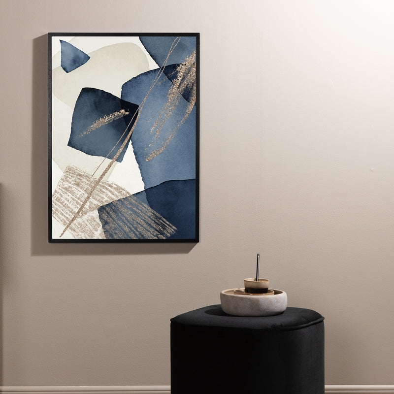 Produktbillede af Blue Swirl Vælg mellem fire plakat størrelser 30 x 40 cm. på tilbud i høj kvalitet