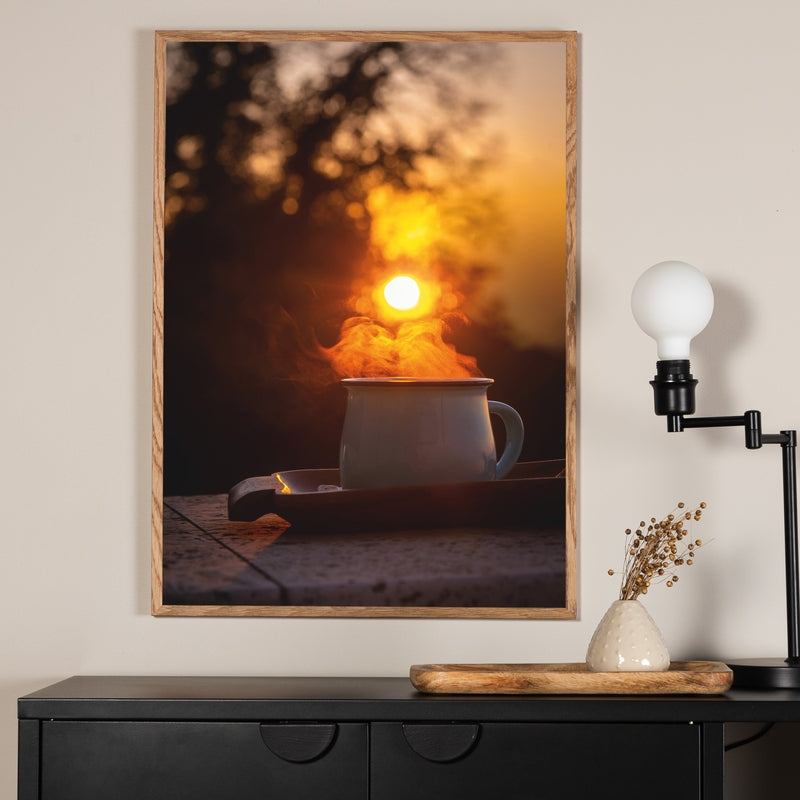 Produktbillede af Morning Coffee Vælg mellem fire plakat størrelser 21 x 30 cm. på tilbud i høj kvalitet