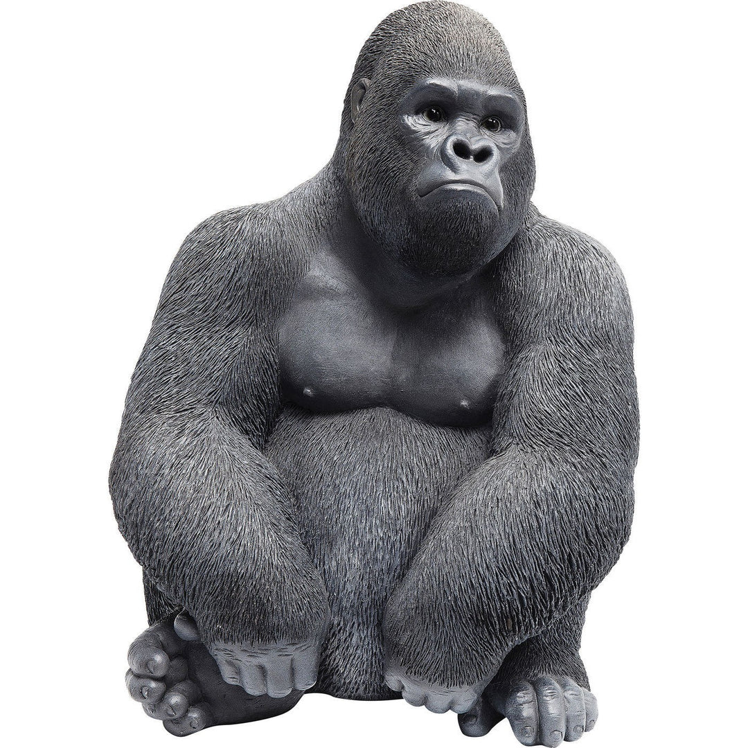 Produktbillede af KARE DESIGN Monkey Gorilla Side skulptur sort/grå polyresin H 38,5 i premium kvalitet