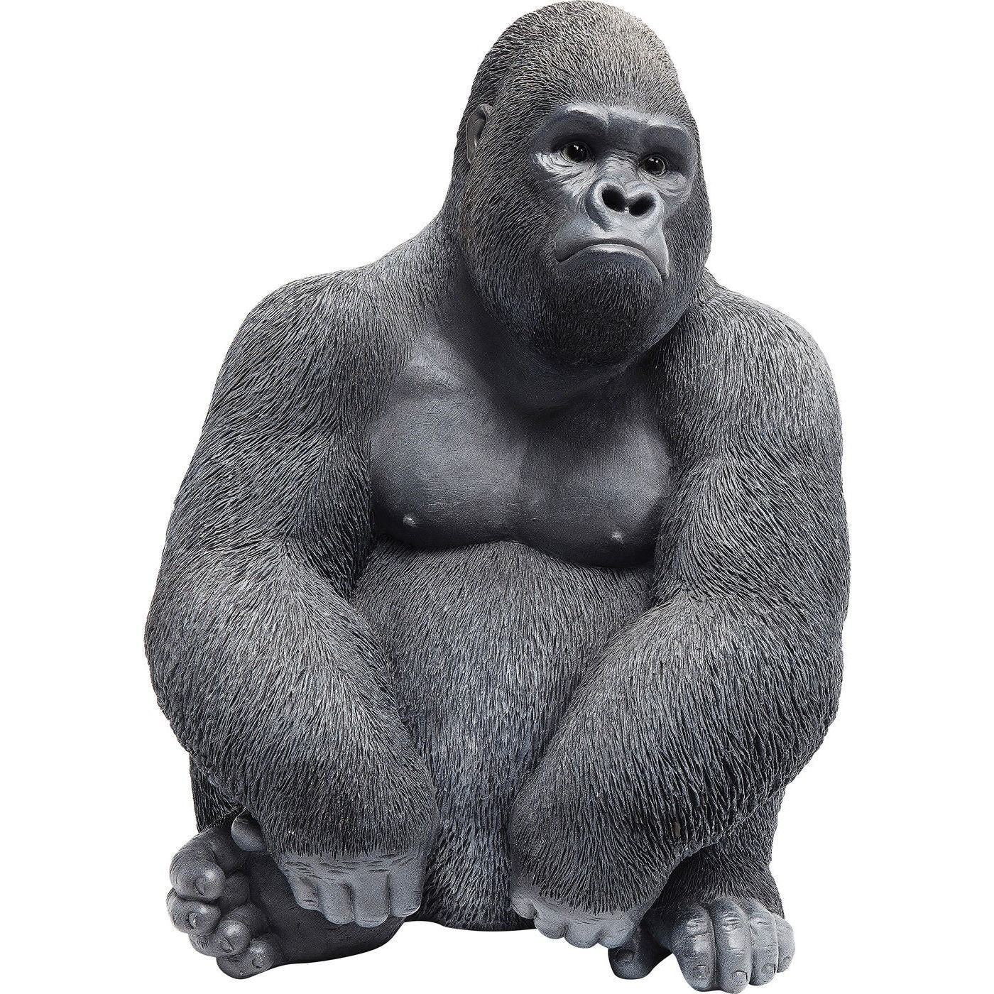 Produktbillede af KARE DESIGN Monkey Gorilla Side skulptur sort/grå polyresin H 38,5 i premium kvalitet