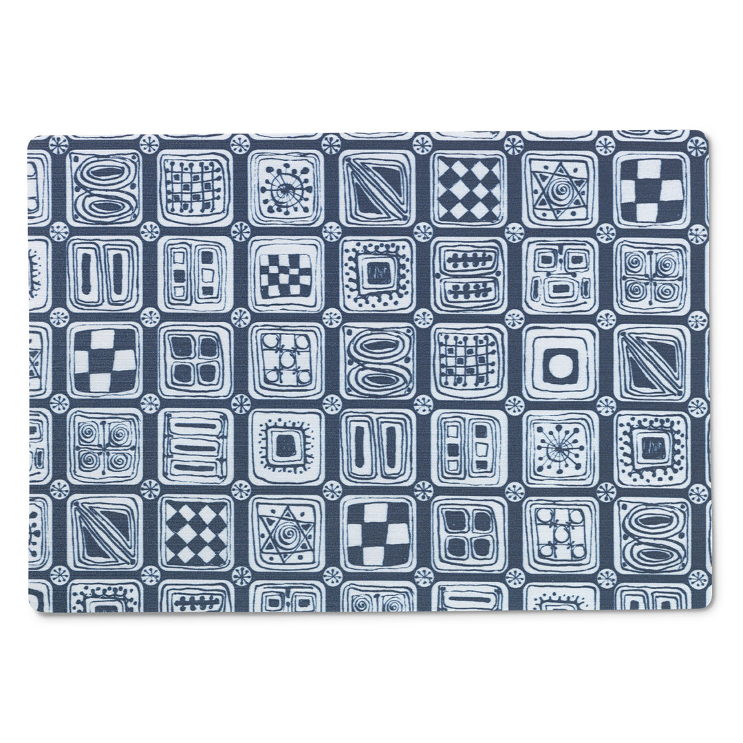 Produktbillede af Juna Squares Dækkeserviet blå i premium kvalitet