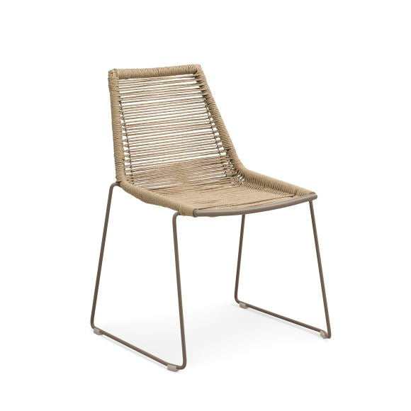 Maui havestol rattan og stone grå metal