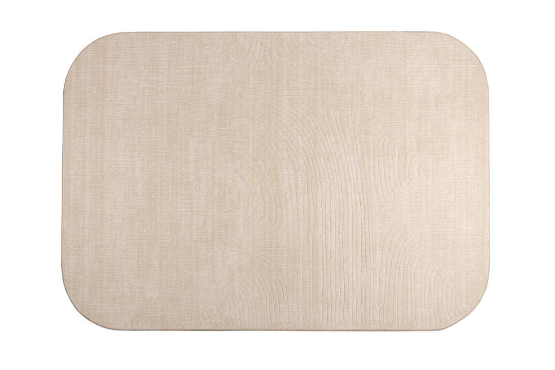 WHITE LABEL LIVING Lignes gulvtæppe rektangulær beige decolan 160x230