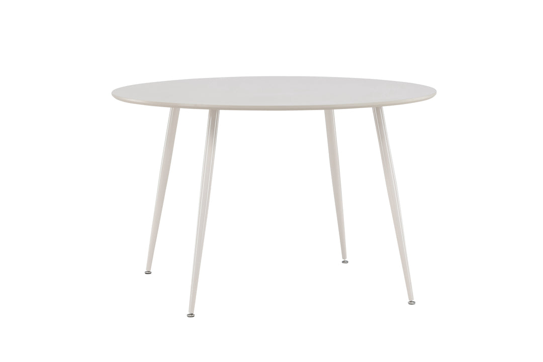 VENTURE DESIGN Plaza spisebord rund beige MDF og stål Ø120