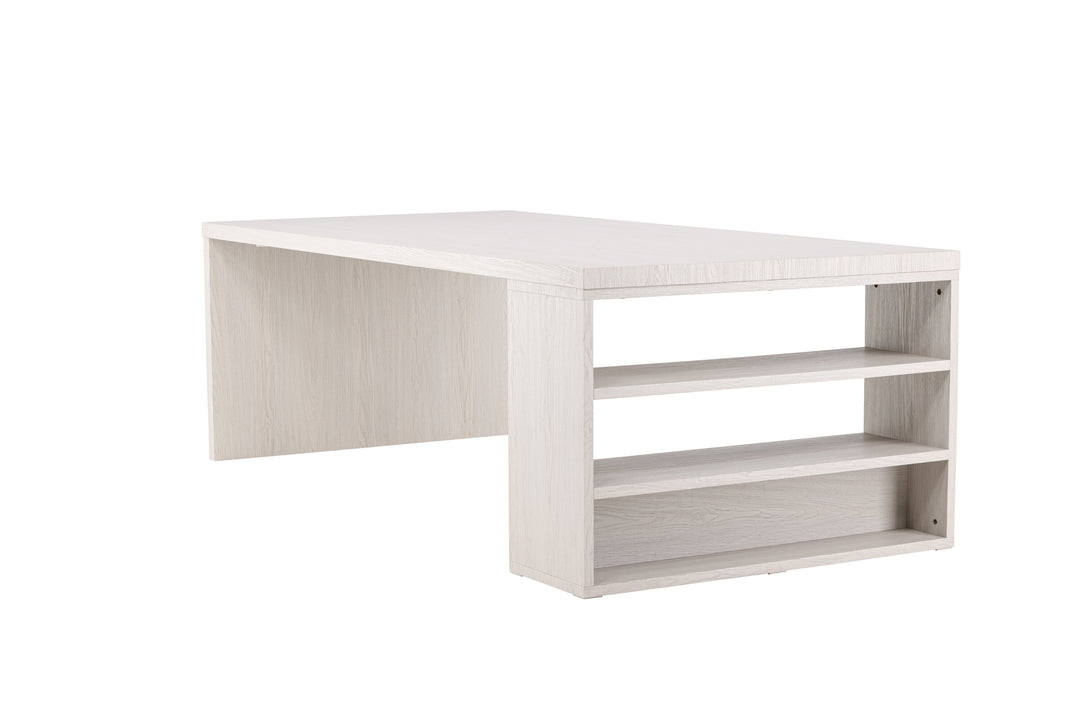 VENTURE DESIGN Mika spisebord m. 2 hylder hvidvasket MDF 110x230