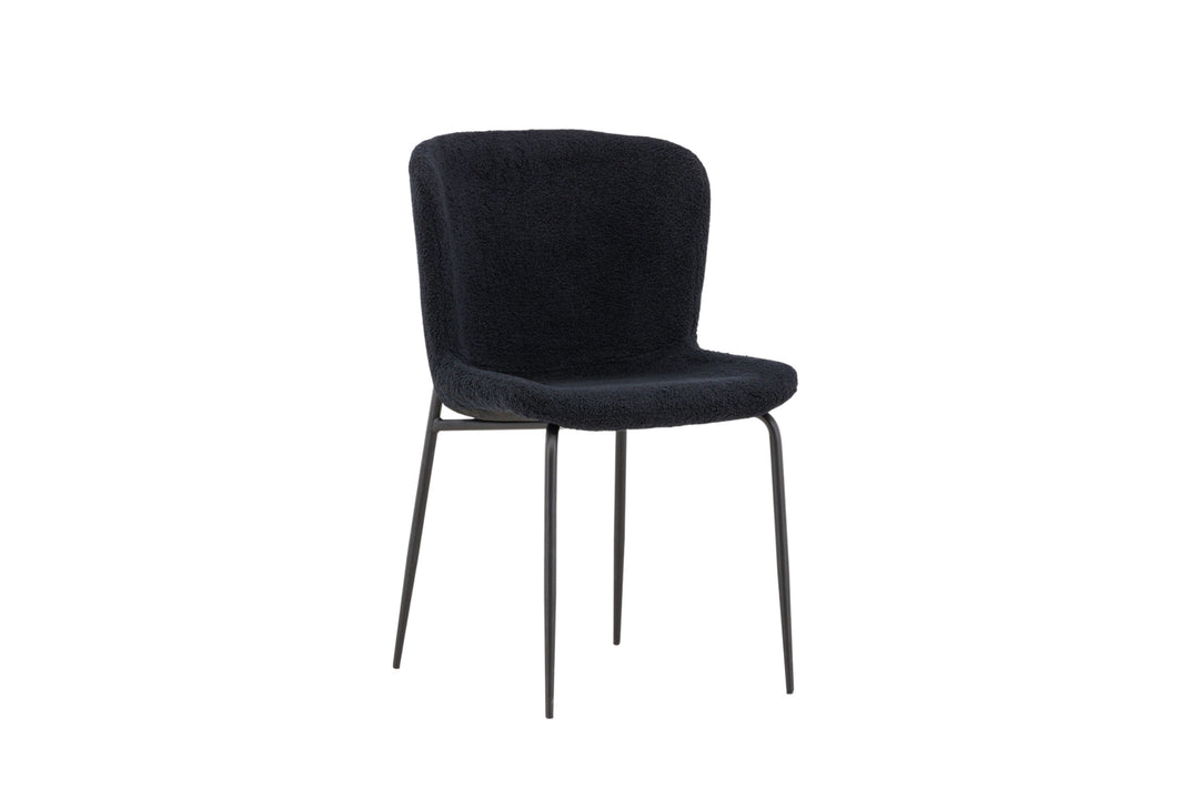 VENTURE DESIGN Modesto spisebordsstol sort polyester bamsestof og sort stål