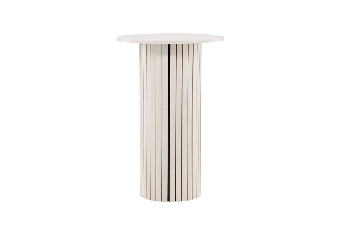 VENTURE DESIGN Härön barbord runde hvidvasket MDF og stål Ø70