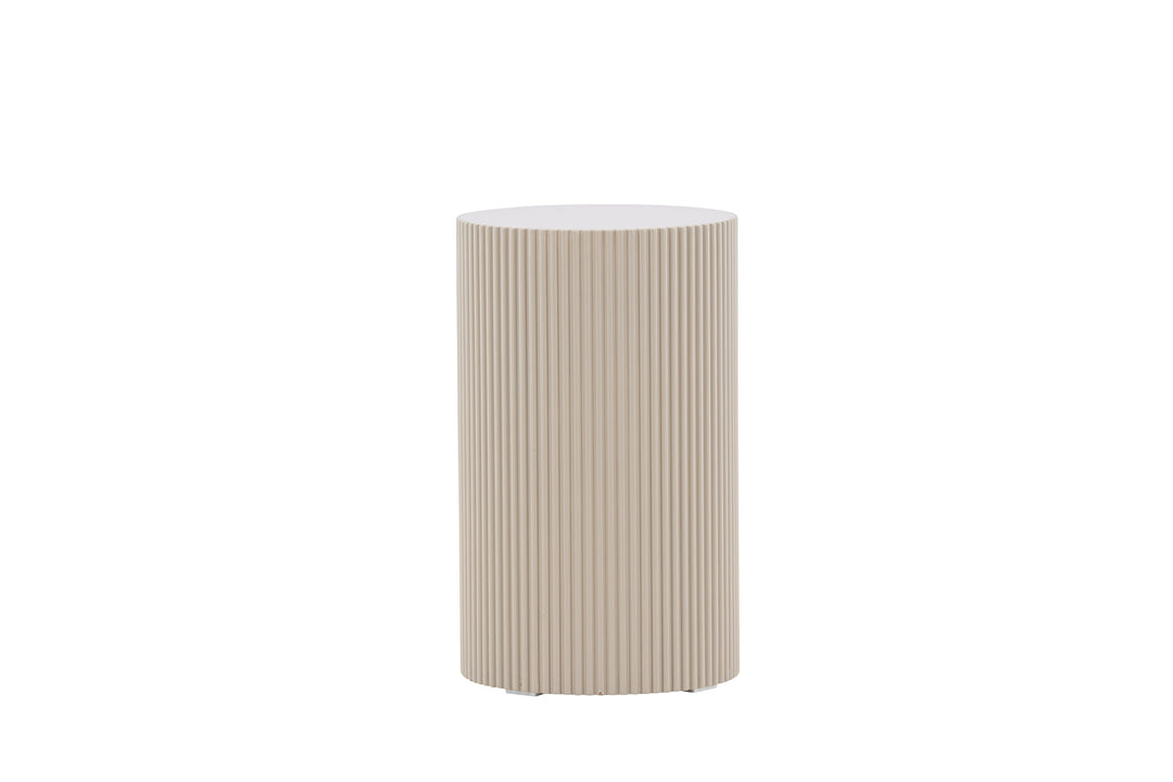VENTURE DESIGN Lenox sidebord rund beige MDF Ø30,5