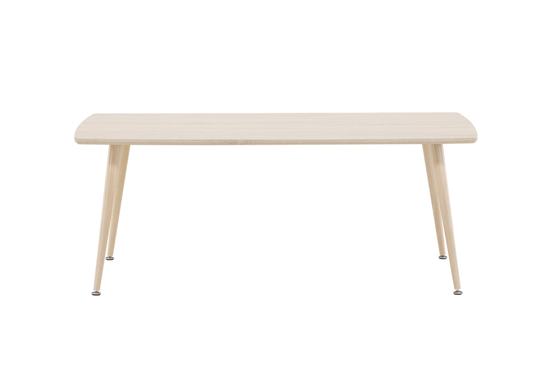 VENTURE DESIGN Plaza sofabord rektangulær hvidvasket MDF og stål 70x120