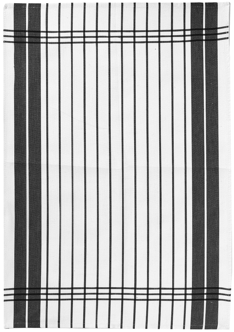 Produktbillede af Kitchen Towel Dobby w/stripes Noir på tilbud i høj kvalitet