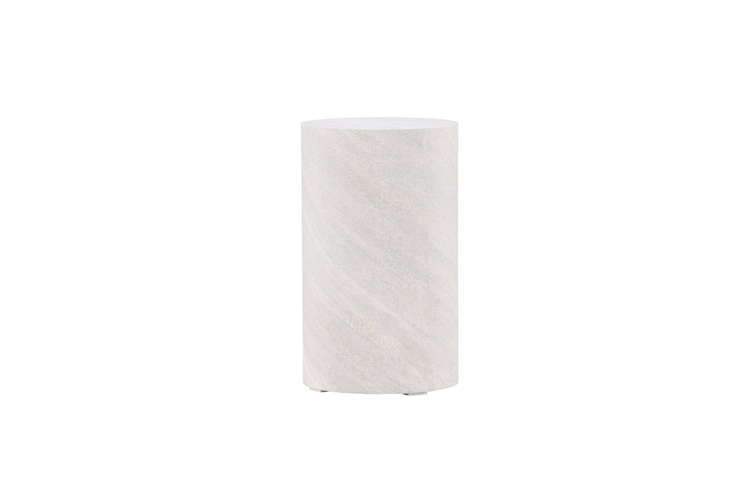 VENTURE DESIGN York sidebord rund grå betonlook MDF Ø30
