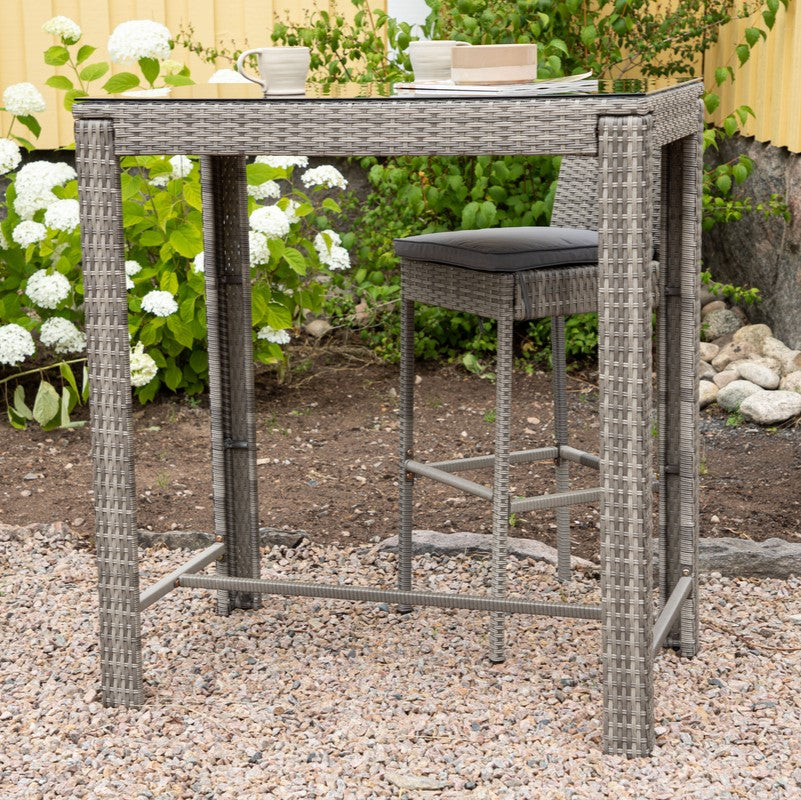 Produktbillede af Vestone Barbord i grå kunst rattan på tilbud i høj kvalitet