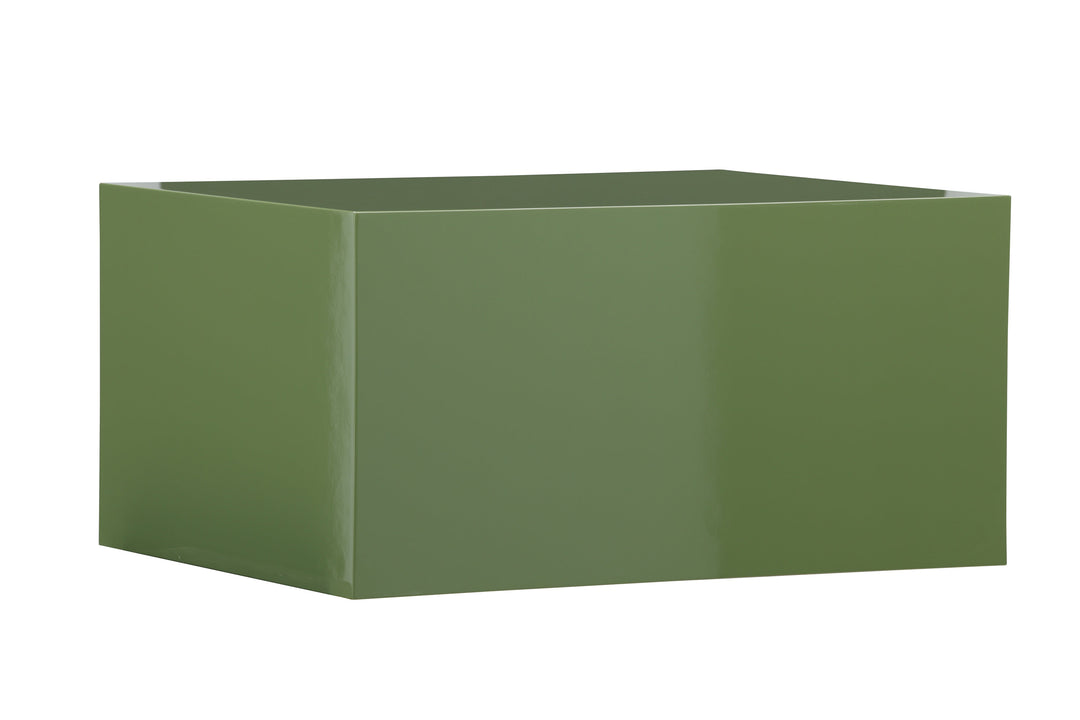 VENTURE DESIGN York sofabord Lav rektangulær mørkegrøn blank MDF 80x60