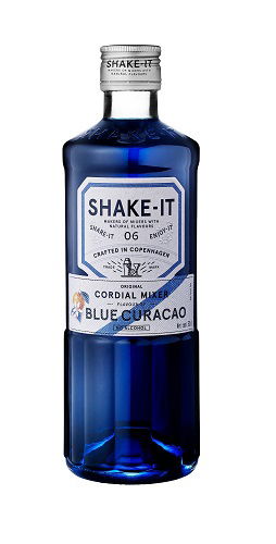 Produktbillede af Shake-it Blue Curacao Cordial Mixer +Pant Fl 50 på tilbud i premium kvalitet