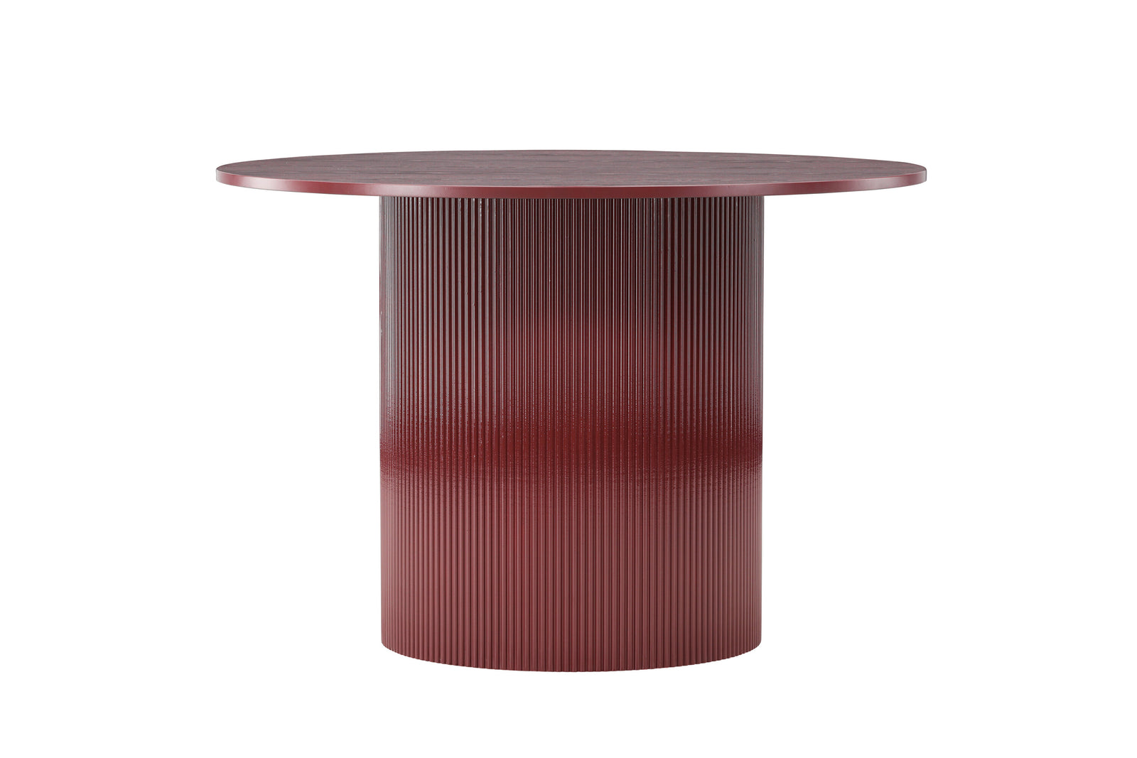 Produktbillede af VENTURE DESIGN Lenox spisebord rund bordeauxrød finér MDF Ø100 i premium kvalitet