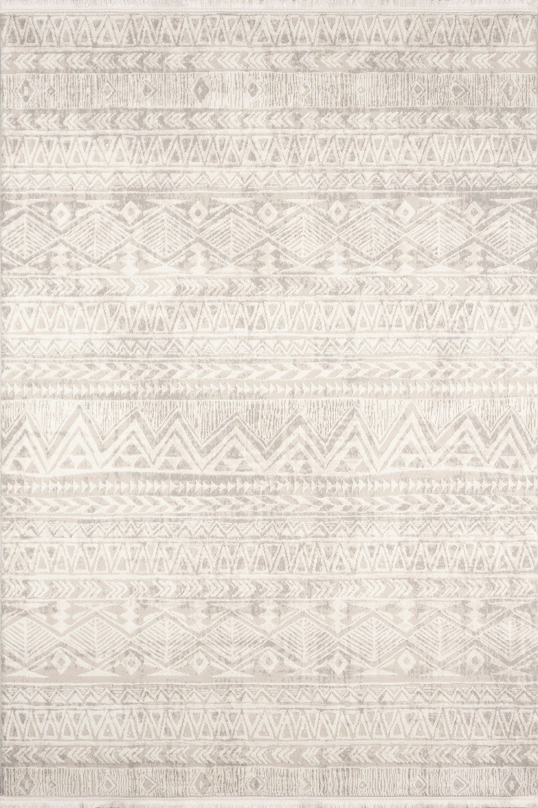 TEPPI Leo gulvtæppe m. mønster rektangulær beige polypropylen/polyester 100x300