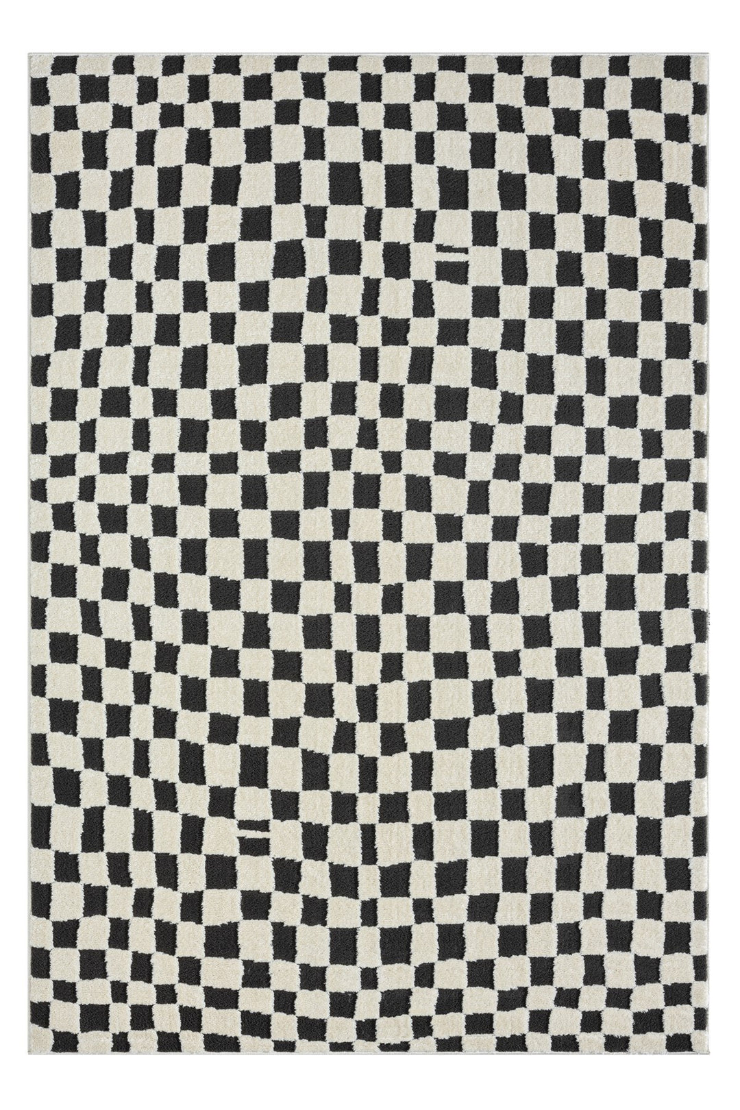 Produktbillede af TEPPI Jung gulvtæppe m. mønster rektangulær sort polyester 200x290 i premium kvalitet