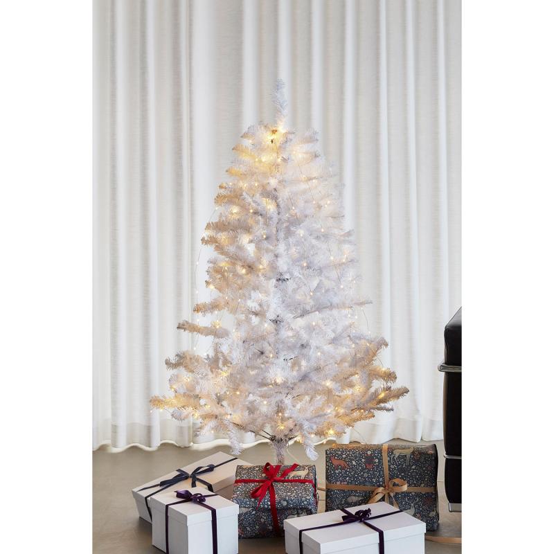 Produktbillede af Sirius Snowy Juletræ 195 LED 150 cm Hvid i premium kvalitet
