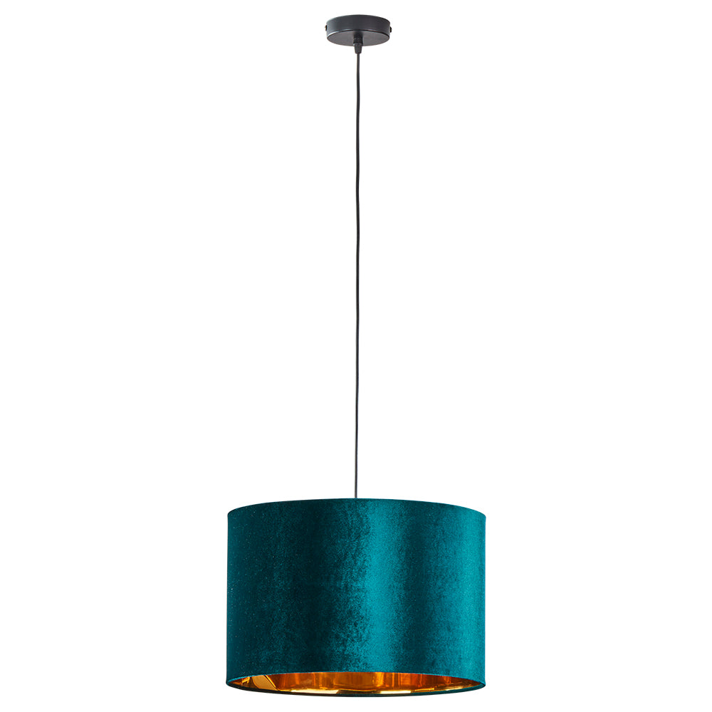 TK Tercino loftlampe 380 guld og grøn stof