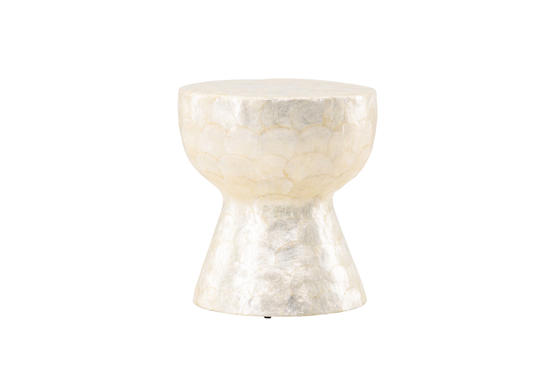 VIND COLLECTION Sandön sofabord rund beige capiz Ø40