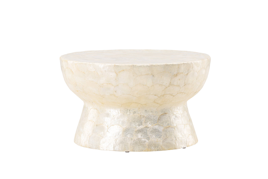 VIND COLLECTION Sandön sofabord rund beige capiz Ø70