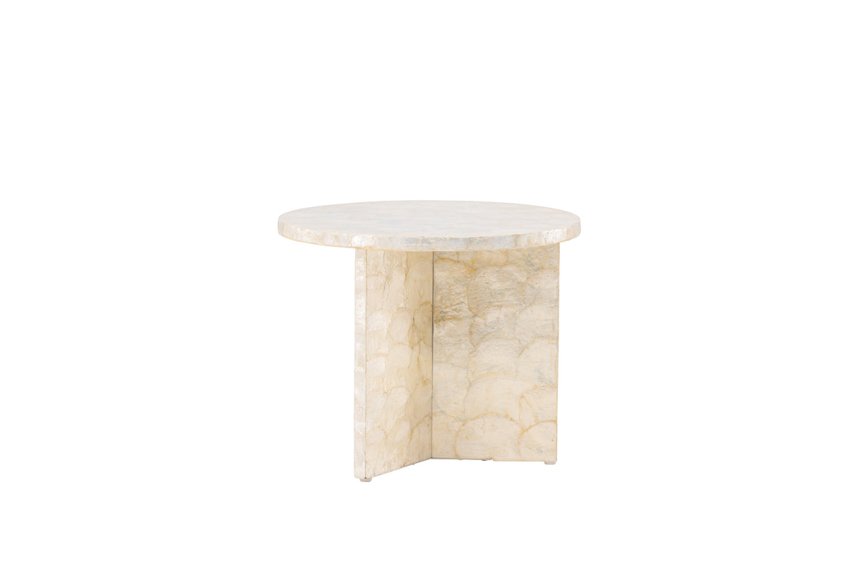 Vind Collection Smögen lille rundt sofabord i beige capiz