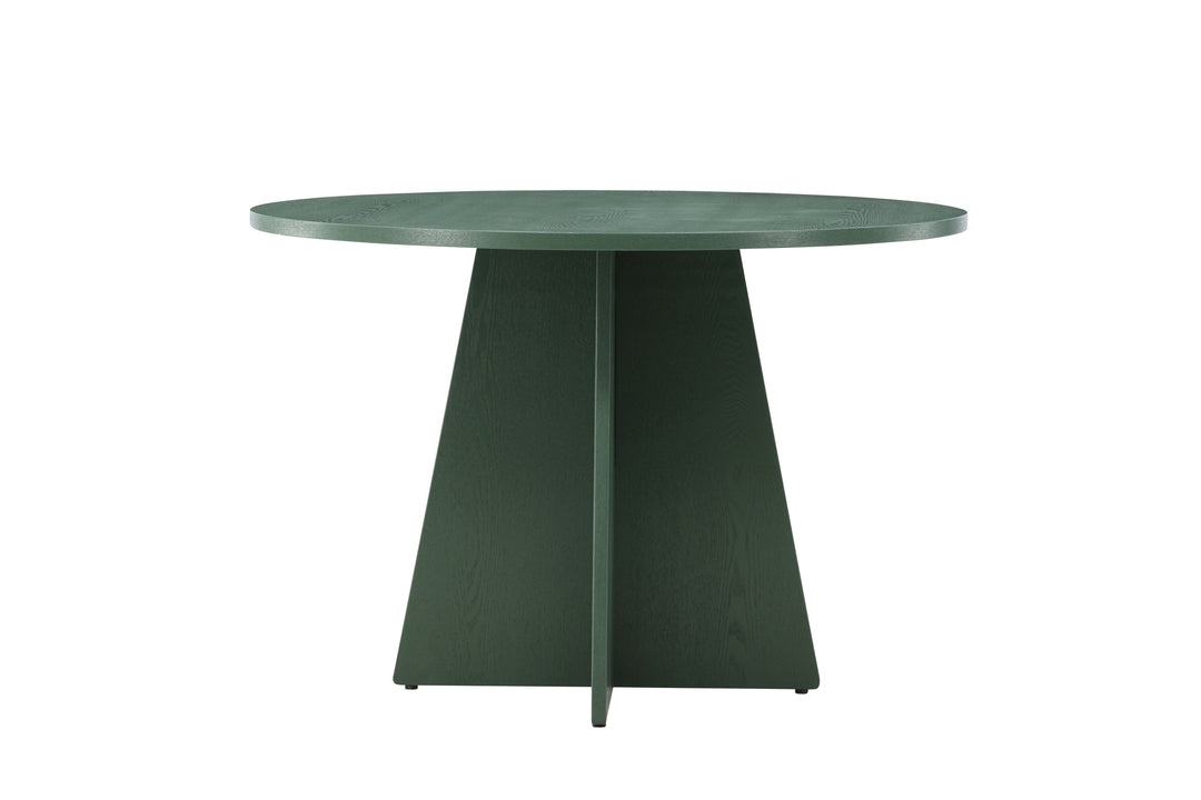 VENTURE DESIGN Bootcut spisebord rund olivengrøn finér MDF Ø100