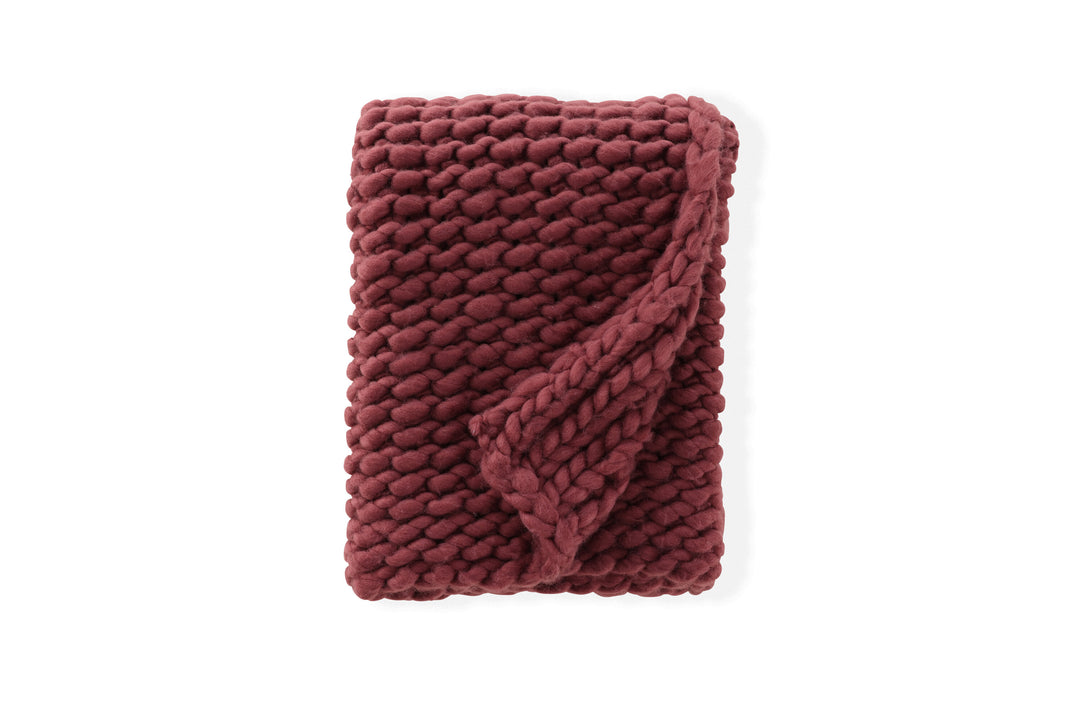 VENTURE DESIGN Kate plaid rektangulær bordeauxrød polyester 170x130