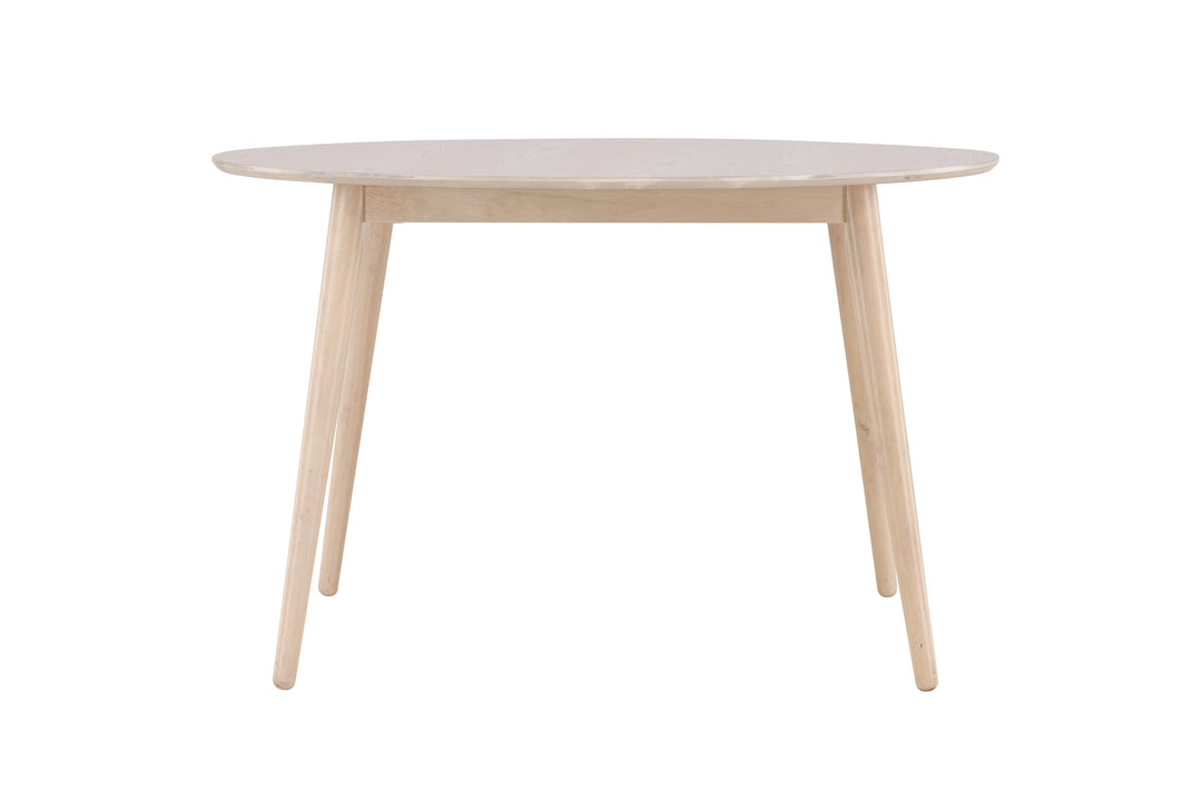 VENTURE DESIGN Flora spisebord rund hvidvasket finér og gummitræ Ø120