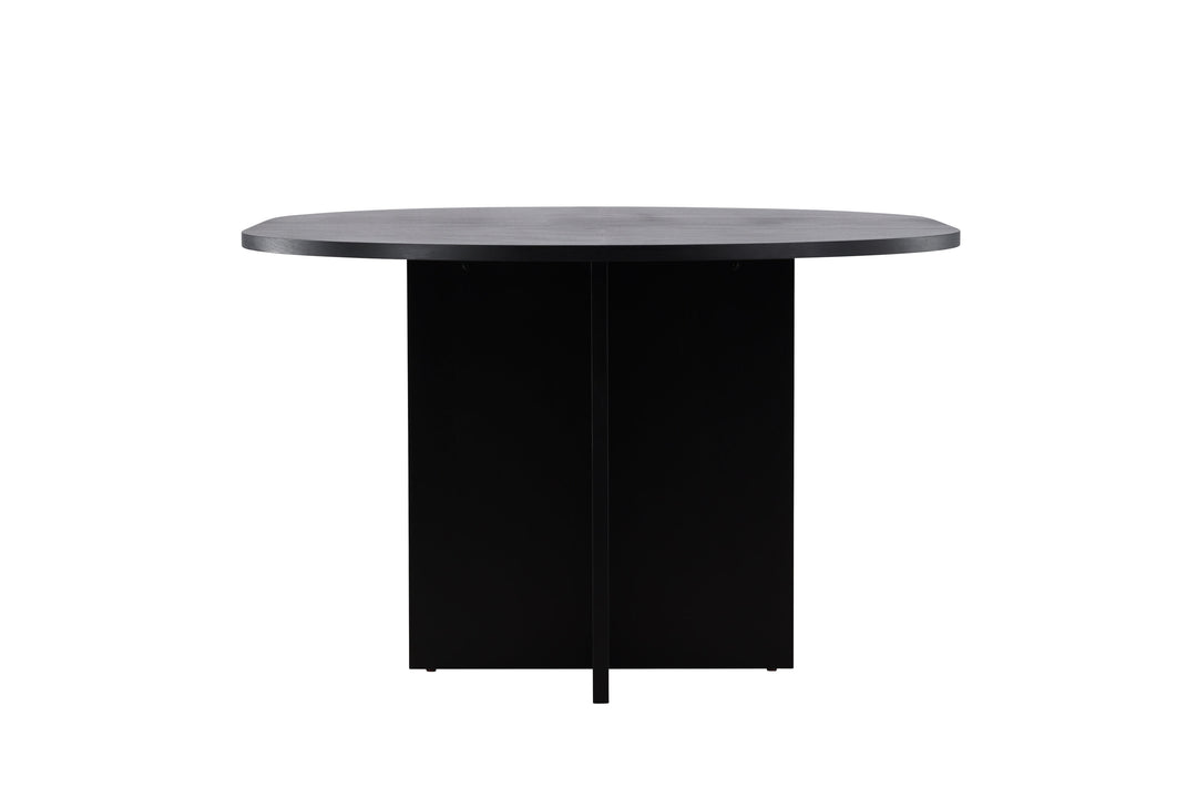 VENTURE DESIGN Strada spisebord m. 1 tillægsplade sort egefinér 120/170x120x74